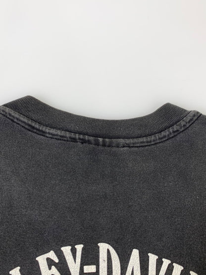 【中古品】【メンズ】 HARLEY DAVIDSON ハーレーダビッドソン c1995 NEWYORK CITY PRINT TEE ニューヨーク シティ プリント Ｔシャツ トップス 146-250717-jt-08-min サイズ：L カラー：ブラック 万代Net店