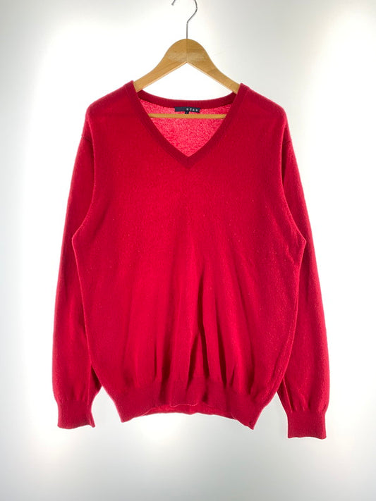 【中古品】【メンズ】 DURR デュル LS Vネック カシミヤニット トップス 146-250727-ks-11-min サイズ：L カラー：レッド 万代Net店