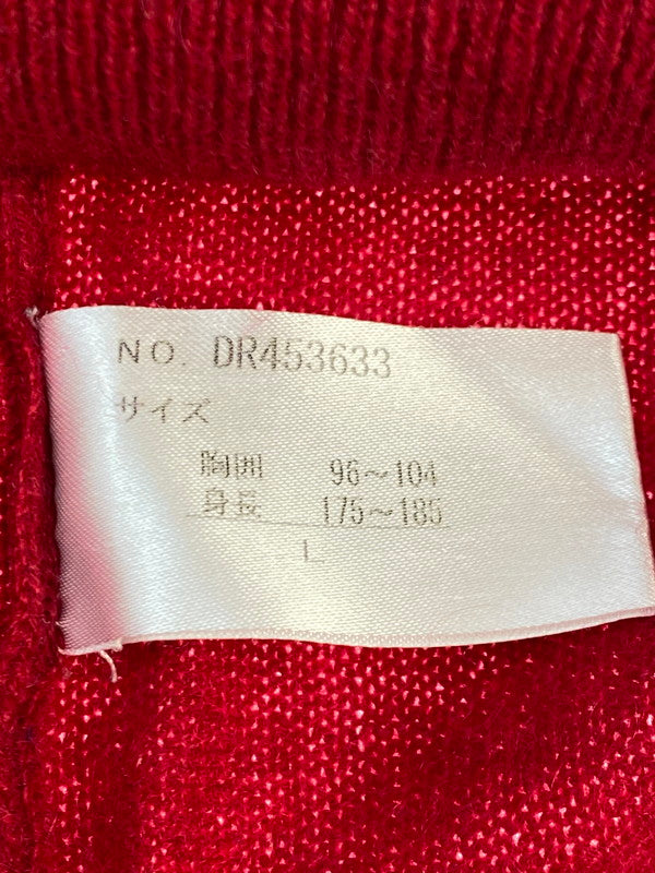 【中古品】【メンズ】 DURR デュル LS Vネック カシミヤニット トップス 146-250727-ks-11-min サイズ：L カラー：レッド 万代Net店
