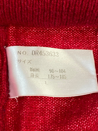 【中古品】【メンズ】 DURR デュル LS Vネック カシミヤニット トップス 146-250727-ks-11-min サイズ：L カラー：レッド 万代Net店