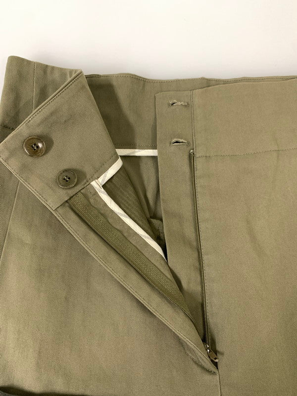 【中古品】【レディース】 MAX MARA マックスマーラ ブルガリア製 コットンパンツ ボトムス 171-250731-AS-55-min サイズ：40 カラー：カーキ 万代Net店