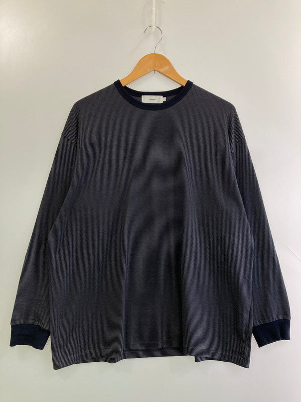 【中古品】【メンズ】 GRAPHPAPER グラフペーパー GU231-70322B 23SS NARROW BORDER L S TEE Ｔシャツ トップス 140-250721-ks-08-min サイズ：1 カラー：ネイビー 万代Net店
