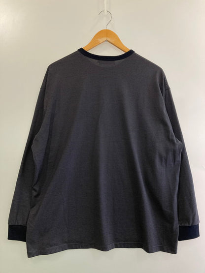 【中古品】【メンズ】 GRAPHPAPER グラフペーパー GU231-70322B 23SS NARROW BORDER L S TEE Ｔシャツ トップス 140-250721-ks-08-min サイズ：1 カラー：ネイビー 万代Net店