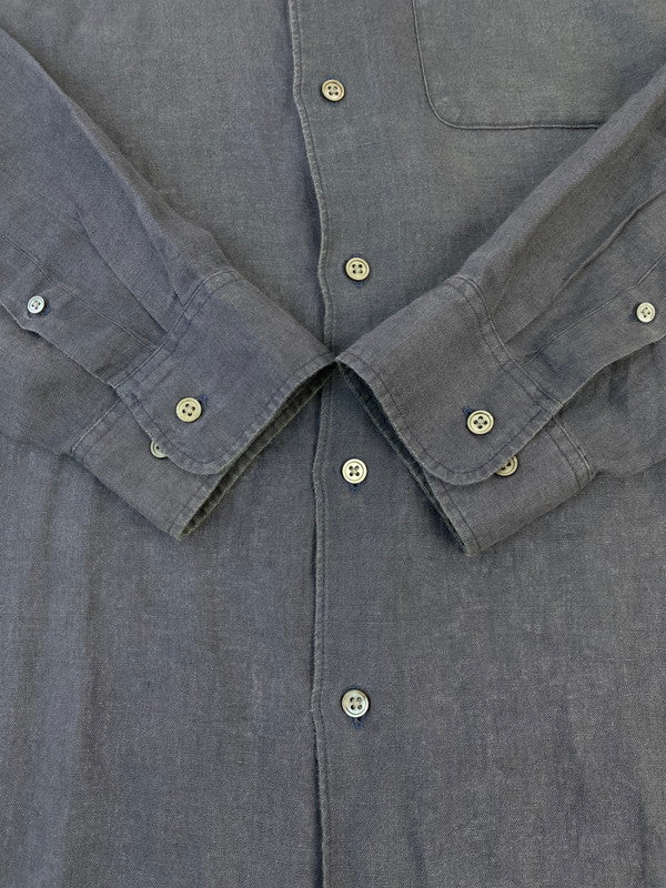 【中古品】【メンズ】 Banana Republic バナナリパブリック 90S IRISH LINEN SHIRT シャツ トップス 146-250727-ks-18-min サイズ：L カラー：グレー 万代Net店