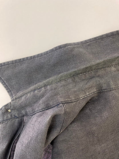 【中古品】【メンズ】 Banana Republic バナナリパブリック 90S IRISH LINEN SHIRT シャツ トップス 146-250727-ks-18-min サイズ：L カラー：グレー 万代Net店