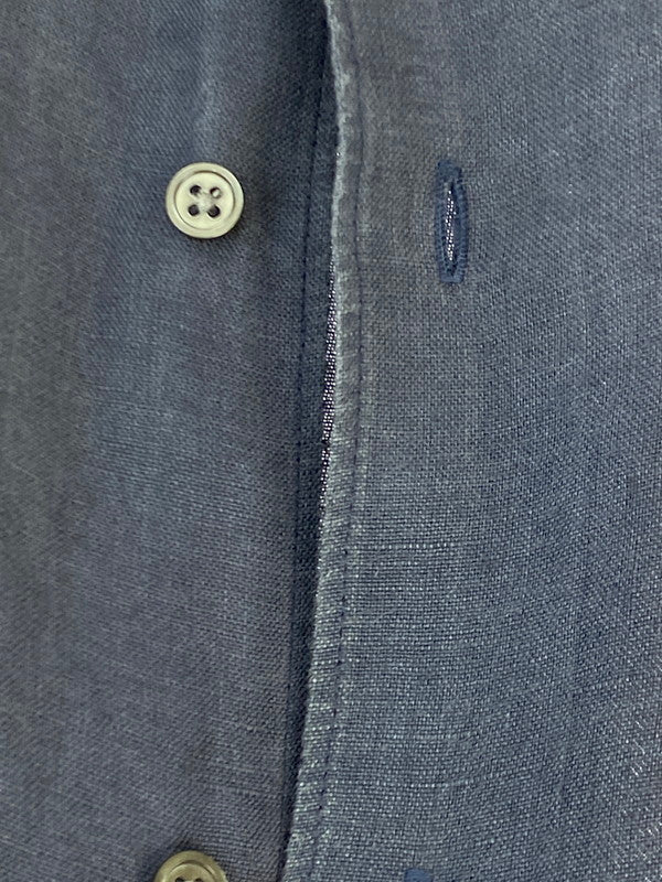 【中古品】【メンズ】 Banana Republic バナナリパブリック 90S IRISH LINEN SHIRT シャツ トップス 146-250727-ks-18-min サイズ：L カラー：グレー 万代Net店