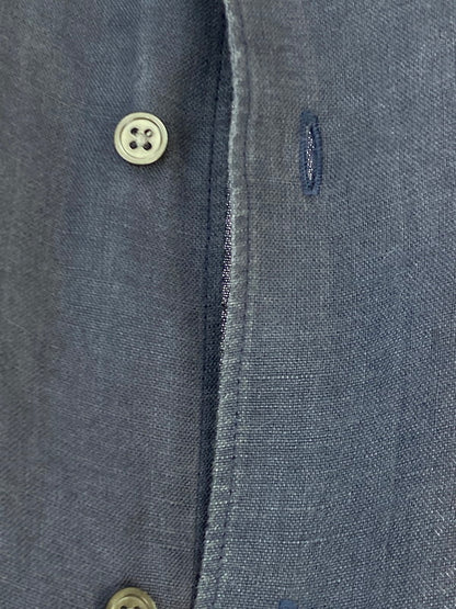 【中古品】【メンズ】 Banana Republic バナナリパブリック 90S IRISH LINEN SHIRT シャツ トップス 146-250727-ks-18-min サイズ：L カラー：グレー 万代Net店