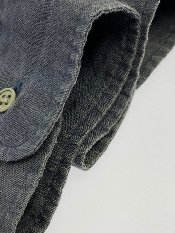 【中古品】【メンズ】 Banana Republic バナナリパブリック 90S IRISH LINEN SHIRT シャツ トップス 146-250727-ks-18-min サイズ：L カラー：グレー 万代Net店