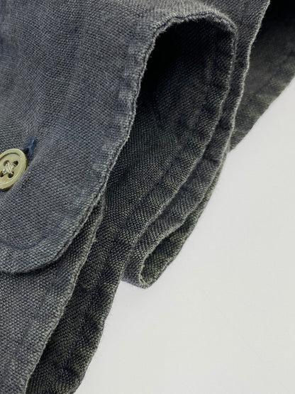 【中古品】【メンズ】 Banana Republic バナナリパブリック 90S IRISH LINEN SHIRT シャツ トップス 146-250727-ks-18-min サイズ：L カラー：グレー 万代Net店