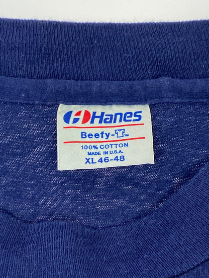 【中古品】【メンズ】 HANES ヘインズ 80S ASK ME HOW I'M LOSING WEIGHT TEE ショートスリーブ 146-250726-AS-23-min サイズ：XL カラー：ネイビー 万代Net店