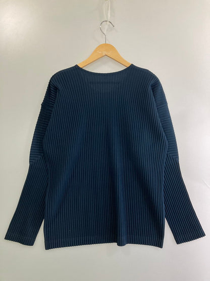 【中古品】【メンズ】 HOMME PLISSE ISSEY MIYAKE オム プリッセ イッセイミヤケ HP11JK111 21SS PLEATS LS TEE プリーツ Ｔシャツ トップス 140-250721-ks-12-min サイズ：3 カラー：ネイビー 万代Net店