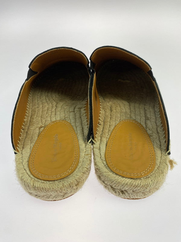 【中古品】【メンズ】 MAISON MARGIELA メゾン マルジェラ S57WX0082 エスパドリーユ レザー サンダル 164-250719-ks-04-min サイズ：43 カラー：ブラック 万代Net店