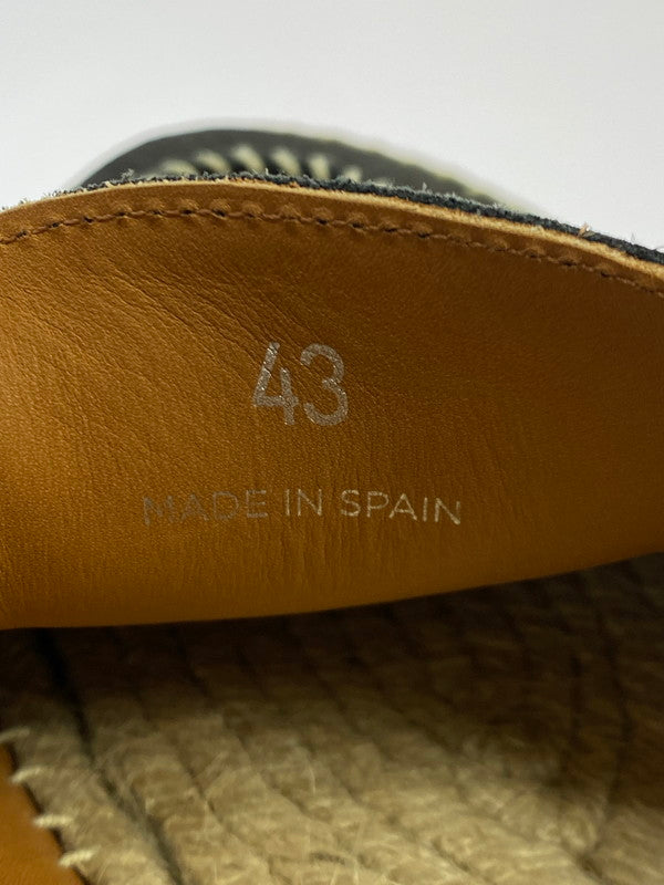 【中古品】【メンズ】 MAISON MARGIELA メゾン マルジェラ S57WX0082 エスパドリーユ レザー サンダル 164-250719-ks-04-min サイズ：43 カラー：ブラック 万代Net店