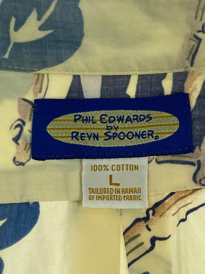 【中古品】【メンズ】 REYN SPOONER レインスプーナー PHIL EDWARDS ALOHA SHIRT COTTON SS ALOHA SHIRT アロハシャツ ショートスリーブ 144-250726-AS-18-min サイズ：L カラー：ベージュ系 万代Net店