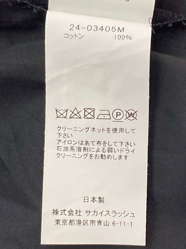 【中古品】【メンズ】 Sacai サカイ 24-03405M COTTON POPLIN SHIRT コットンシャツ トップス 140-250721-ks-26-min サイズ：3 カラー：ブラック 万代Net店