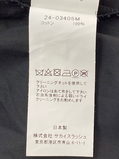 【中古品】【メンズ】 Sacai サカイ 24-03405M COTTON POPLIN SHIRT コットンシャツ トップス 140-250721-ks-26-min サイズ：3 カラー：ブラック 万代Net店