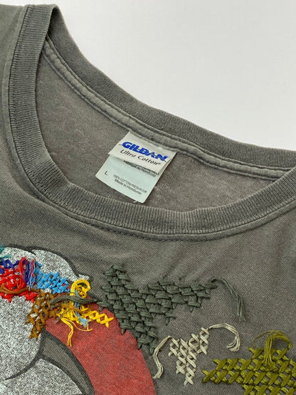 【中古品】【メンズ】 GILDAN ギルダン DANIELA MARIBEL GHOST BUSTERS SS TEE Tシャツ トップス 146-250721-ks-35-min サイズ：L カラー：グレー 万代Net店