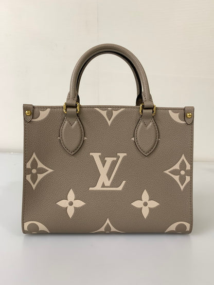 【中古美品】【レディース】 LOUIS VUITTON ルイ・ヴィトン オンザゴーPM バイカラー モノグラム アンプラント M45779 トートバッグ カバン 179-250722-yn-01-min カラー：トゥルトレール クレーム 万代Net店