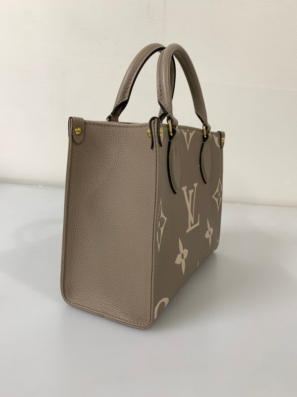 【中古美品】【レディース】 LOUIS VUITTON ルイ・ヴィトン オンザゴーPM バイカラー モノグラム アンプラント M45779 トートバッグ カバン 179-250722-yn-01-min カラー：トゥルトレール クレーム 万代Net店