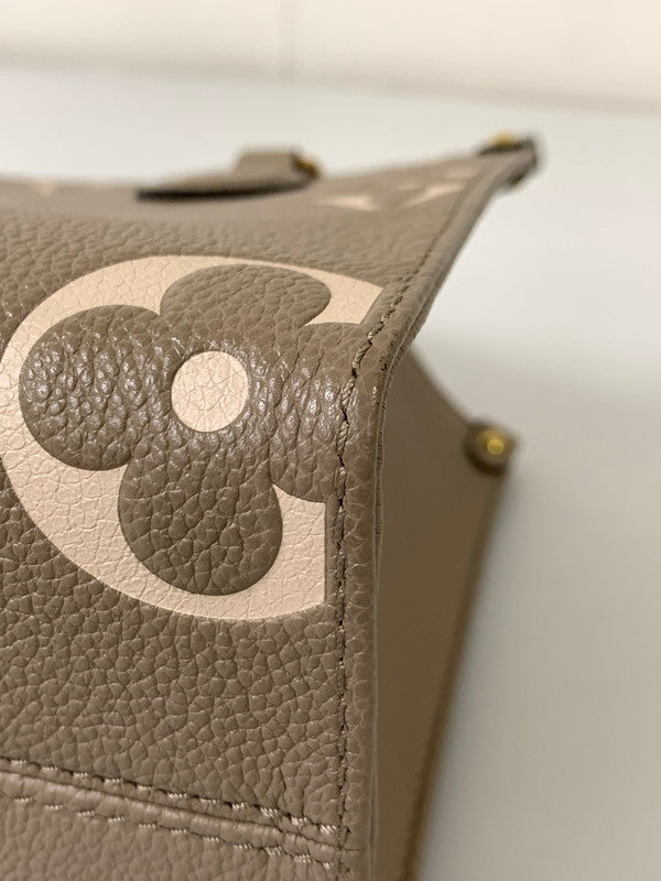 【中古美品】【レディース】 LOUIS VUITTON ルイ・ヴィトン オンザゴーPM バイカラー モノグラム アンプラント M45779 トートバッグ カバン 179-250722-yn-01-min カラー：トゥルトレール クレーム 万代Net店