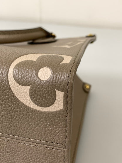 【中古美品】【レディース】 LOUIS VUITTON ルイ・ヴィトン オンザゴーPM バイカラー モノグラム アンプラント M45779 トートバッグ カバン 179-250722-yn-01-min カラー：トゥルトレール クレーム 万代Net店