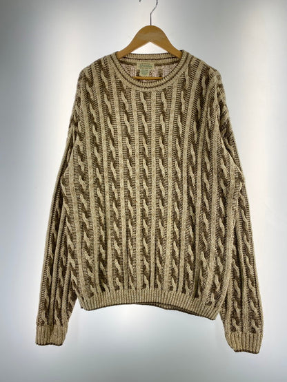 【中古品】【メンズ】 ST.JOHNS BAY セントジョンズベイ 90S CABLE KNIT ケーブルニット トップス 146-250727-ks-10-min サイズ：L カラー：ベージュ/ブラウン系 万代Net店