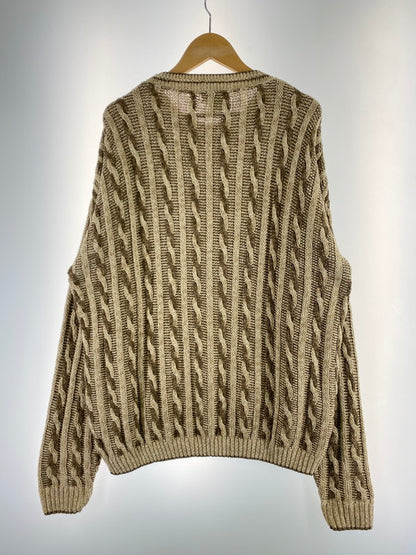 【中古品】【メンズ】 ST.JOHNS BAY セントジョンズベイ 90S CABLE KNIT ケーブルニット トップス 146-250727-ks-10-min サイズ：L カラー：ベージュ/ブラウン系 万代Net店