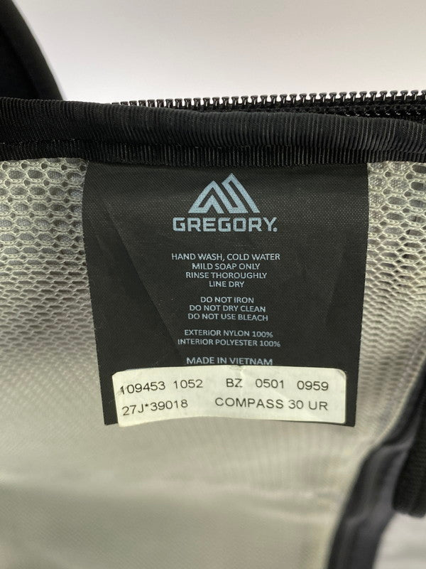 【中古品】【メンズ/レディース】 GREGORY グレゴリー COMPASS 30　リュック 109453-1052 コンパス30 バックパック リュックサック 188-250727-em-06-min カラー：ブラック 万代Net店