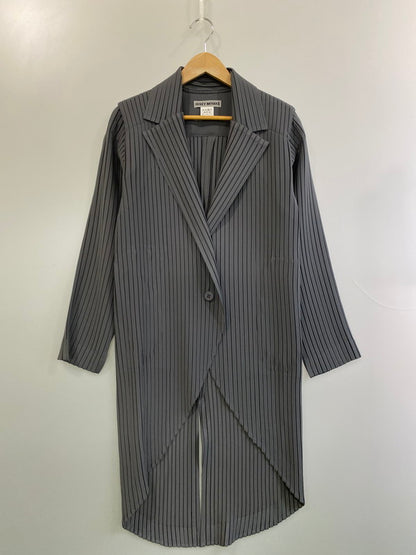 【中古品】【レディース】 ISSEY MIYAKE イッセイミヤケ IM02FD637 銀タグ プリーツロングジャケット 168-250721-ks-46-min サイズ：2 カラー：グレー 万代Net店