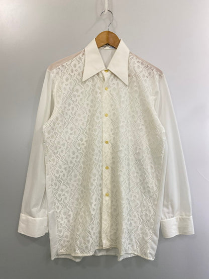 【中古品】【メンズ】 BUGELFREI 70's LACE SHIRT レースシャツ 長袖シャツ トップス 146-250725-yn-30-min カラー：ホワイト 万代Net店