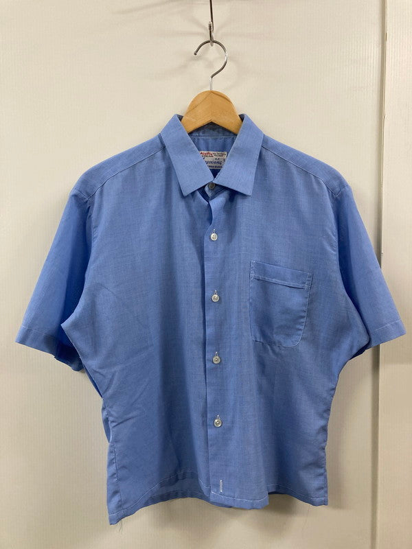 【現状渡し品】【メンズ】 USED ユーズド S S 60S BOX SILHOUETTE SHIRT 半袖 60年代 ボックス シルエット シャツ メンズ トップス 146-250725-em-13-min カラー：サックスブルー 万代Net店