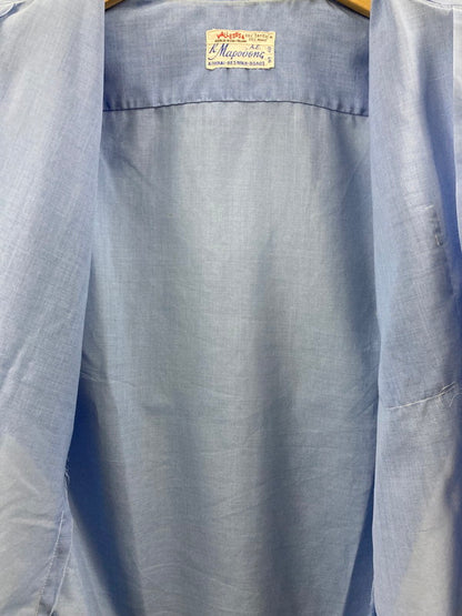 【現状渡し品】【メンズ】 USED ユーズド S S 60S BOX SILHOUETTE SHIRT 半袖 60年代 ボックス シルエット シャツ メンズ トップス 146-250725-em-13-min カラー：サックスブルー 万代Net店