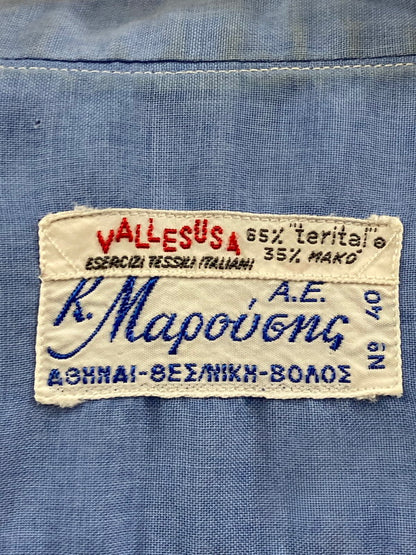 【現状渡し品】【メンズ】 USED ユーズド S S 60S BOX SILHOUETTE SHIRT 半袖 60年代 ボックス シルエット シャツ メンズ トップス 146-250725-em-13-min カラー：サックスブルー 万代Net店