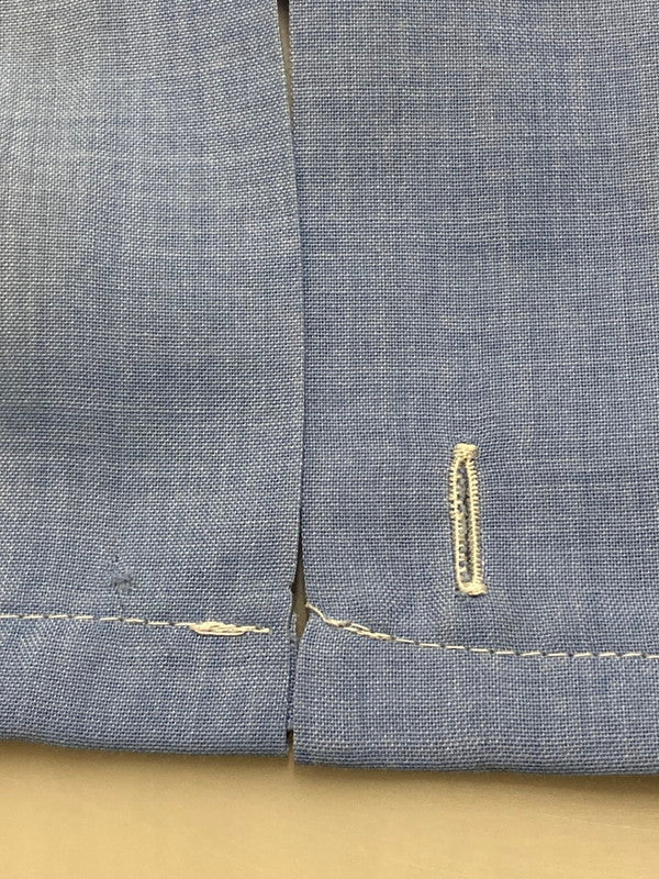 【現状渡し品】【メンズ】 USED ユーズド S S 60S BOX SILHOUETTE SHIRT 半袖 60年代 ボックス シルエット シャツ メンズ トップス 146-250725-em-13-min カラー：サックスブルー 万代Net店