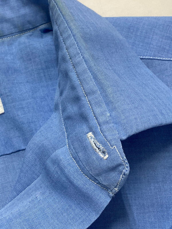 【現状渡し品】【メンズ】 USED ユーズド S S 60S BOX SILHOUETTE SHIRT 半袖 60年代 ボックス シルエット シャツ メンズ トップス 146-250725-em-13-min カラー：サックスブルー 万代Net店