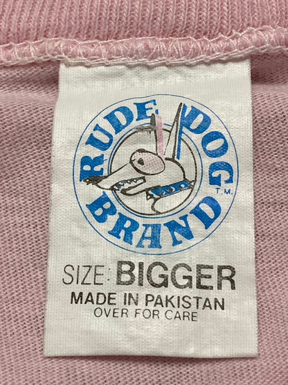 【中古品】【メンズ】 RUDE DOG BRAND c1989 THE JOKER PRINT TEE ルードドッグ ブランド ショートスリーブ プリントTシャツ 半袖Tシャツ トップス 146-250725-yn-04-min サイズ：BIGGER カラー：ピンク 万代Net店