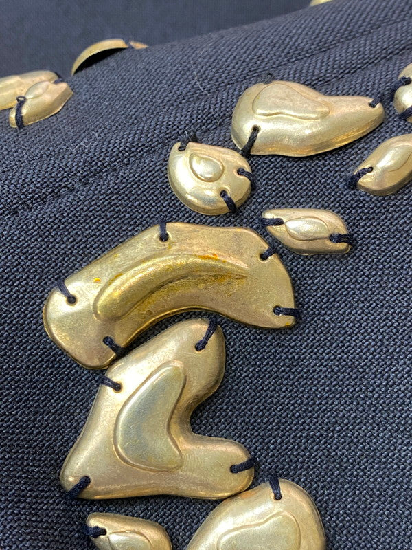 【中古美品】【メンズ】 DRIES VAN NOTEN ドリスヴァンノッテン 25SS EMBELLISHED BOMBER JACKET エンベリッシュ ボンバージャケット 141-250721-ks-41-min サイズ：L カラー：ネイビー 万代Net店