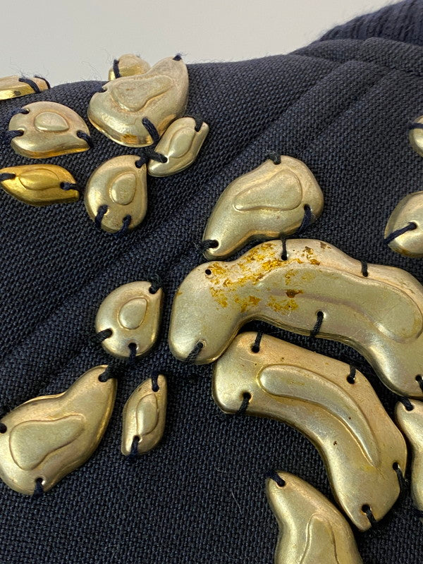 【中古美品】【メンズ】 DRIES VAN NOTEN ドリスヴァンノッテン 25SS EMBELLISHED BOMBER JACKET エンベリッシュ ボンバージャケット 141-250721-ks-41-min サイズ：L カラー：ネイビー 万代Net店