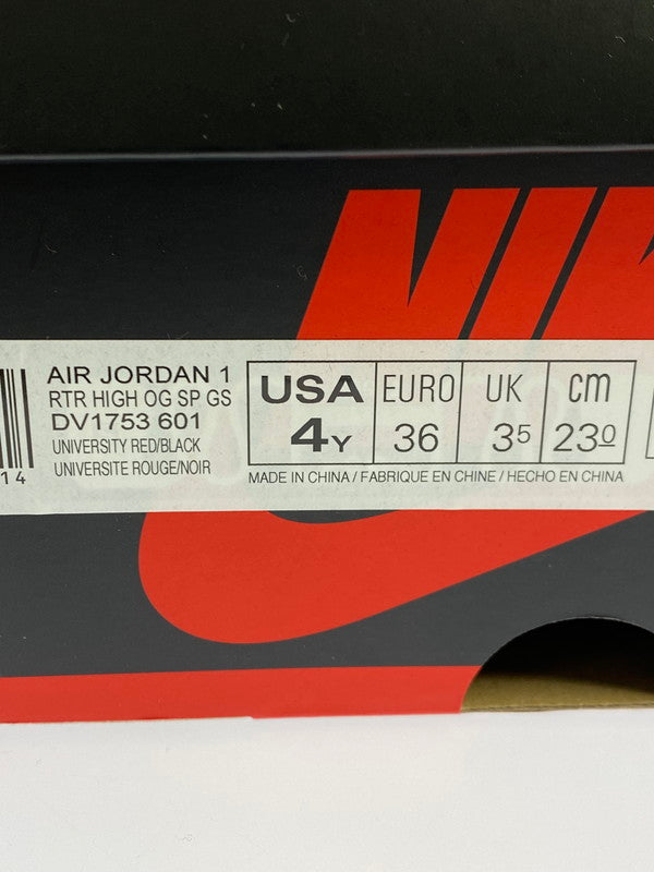 【中古品】【レディース】 NIKE ナイキ ×SPIDER MAN スパイダーマン AIR JORDAN 1 HIGH SP GS DV1753-601 エアージョーダン1 ハイ スニーカー 166-250725-jt-01-min サイズ：US 4Y 23.0cm カラー：UNIVERSITY RED/BLACK UNIVERSITYSITE ROUGE/NOIR 万代Net店