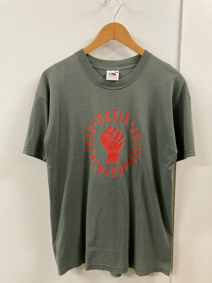 【現状渡し品】【メンズ】 OASIS HEATHEN CHEMISTRY TEE オアシス ヒーザンケミストリー 半袖Tシャツ トップス 146-250725-yn-06-min サイズ：M カラー：グリーン系 万代Net店