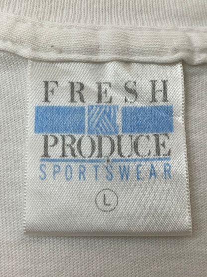 【中古品】【メンズ】 FRESH PRODUCE フレッシュ・プロデュース 90S TULIP TEE 90年代 チューリップ Tシャツ メンズ 半袖 プリントT 146-250725-em-37-min サイズ：L カラー：ホワイト 万代Net店