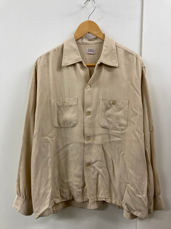 【中古品】【メンズ】 TOWNCRAFT タウンクラフト 50's OPENCOLLAR SHIRT 50年代 オープンカラーシャツ 長袖シャツ トップス 146-250725-yn-09-min サイズ：L カラー：ベージュ 万代Net店