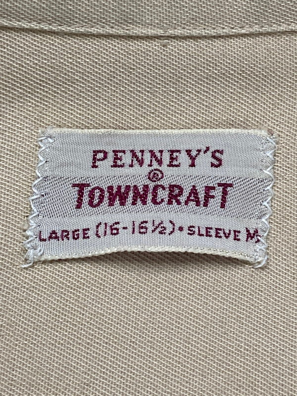 【中古品】【メンズ】 TOWNCRAFT タウンクラフト 50's OPENCOLLAR SHIRT 50年代 オープンカラーシャツ 長袖シャツ トップス 146-250725-yn-09-min サイズ：L カラー：ベージュ 万代Net店