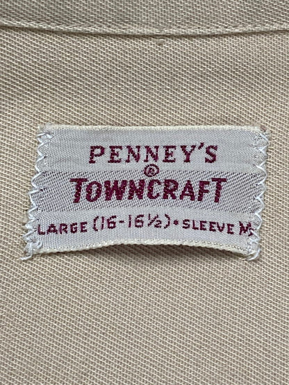 【中古品】【メンズ】 TOWNCRAFT タウンクラフト 50's OPENCOLLAR SHIRT 50年代 オープンカラーシャツ 長袖シャツ トップス 146-250725-yn-09-min サイズ：L カラー：ベージュ 万代Net店