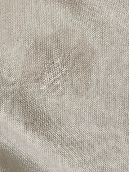 【現状渡し品】【メンズ】 80S LOGO CARDIGAN 80年代 刺繍 ロゴ ウール ニット カーディガン メンズ アウター 146-250801-em-05-min サイズ：L カラー：ホワイト 万代Net店