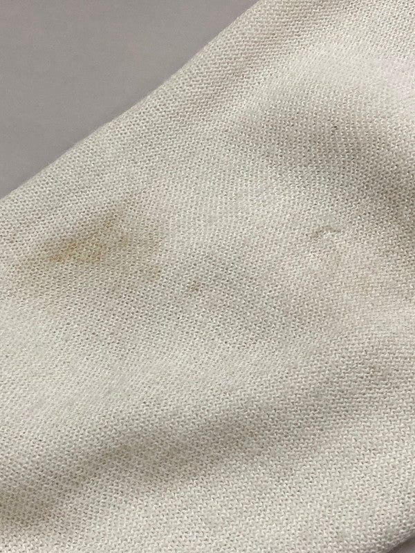 【現状渡し品】【メンズ】 80S LOGO CARDIGAN 80年代 刺繍 ロゴ ウール ニット カーディガン メンズ アウター 146-250801-em-05-min サイズ：L カラー：ホワイト 万代Net店