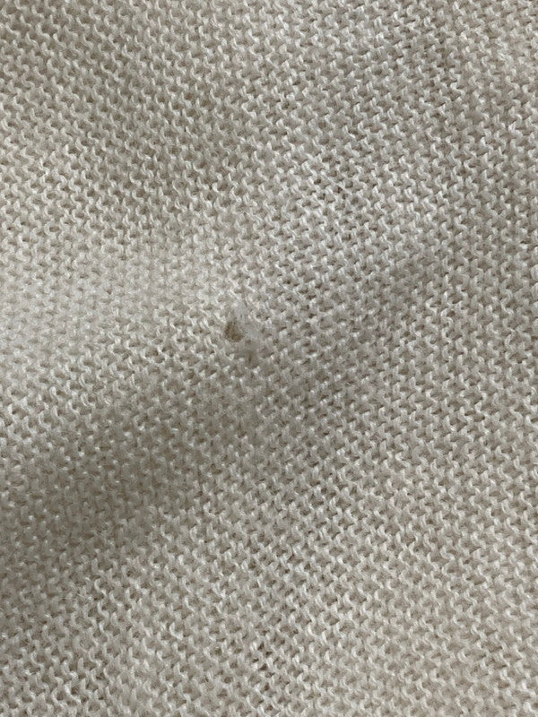 【現状渡し品】【メンズ】 80S LOGO CARDIGAN 80年代 刺繍 ロゴ ウール ニット カーディガン メンズ アウター 146-250801-em-05-min サイズ：L カラー：ホワイト 万代Net店