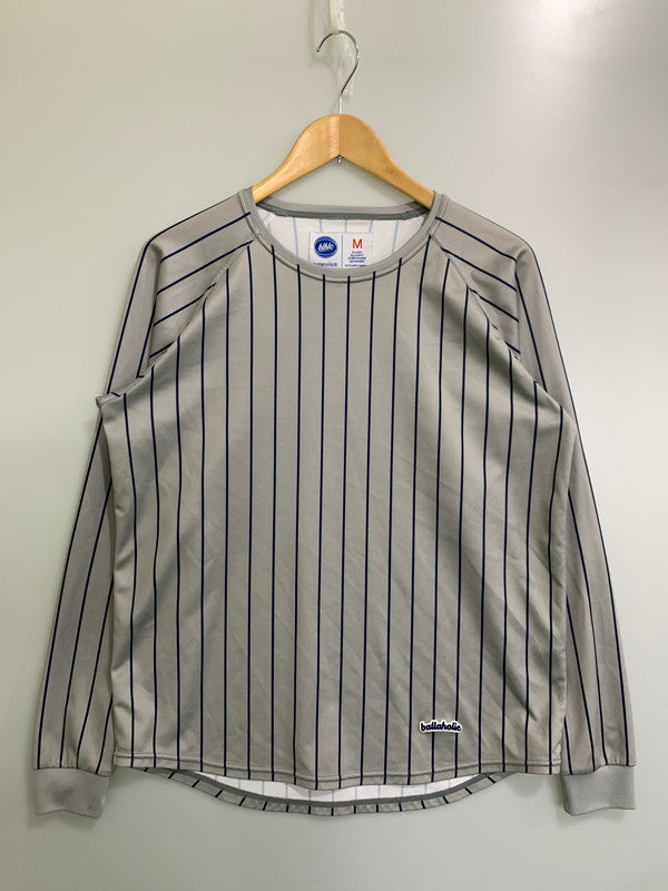 【中古品】【メンズ】 BALLAHOLIC ボーラホリック STRIPE LS TEE ストライプ トップス 142-250727-ks-56-min サイズ：M カラー：グレー系 万代Net店