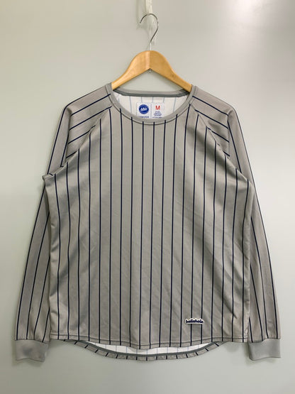 【中古品】【メンズ】 BALLAHOLIC ボーラホリック STRIPE LS TEE ストライプ トップス 142-250727-ks-56-min サイズ：M カラー：グレー系 万代Net店