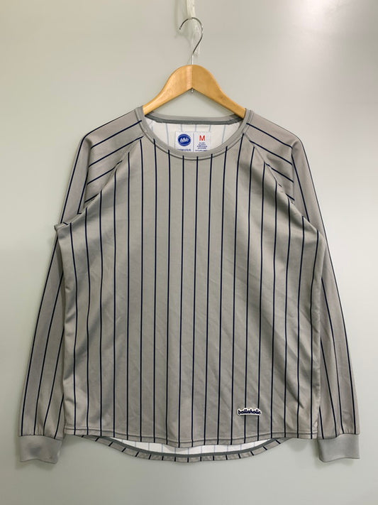 【中古品】【メンズ】 BALLAHOLIC ボーラホリック STRIPE LS TEE ストライプ トップス 142-250727-ks-56-min サイズ：M カラー：グレー系 万代Net店